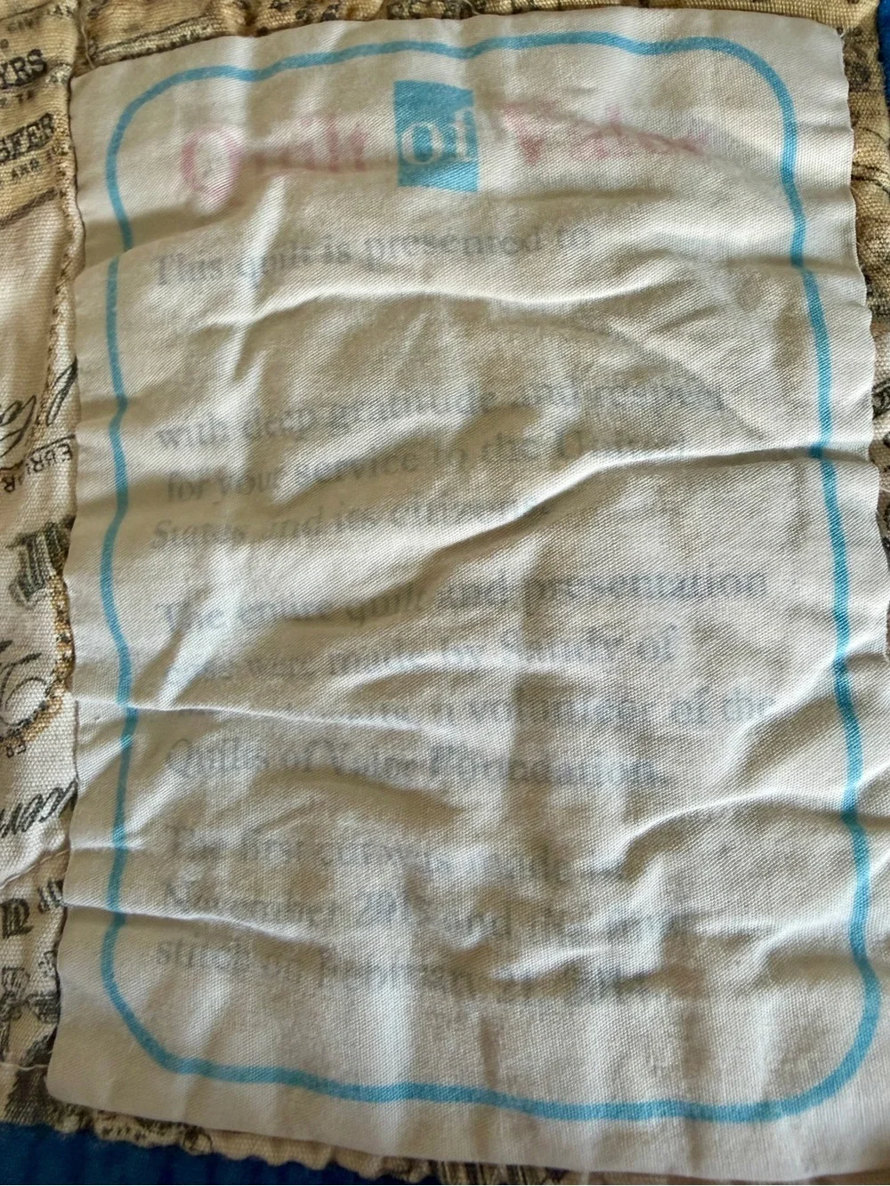 Handmade Patriotic American Quilt Twin 79x62 Quilt of Valor - Cutter